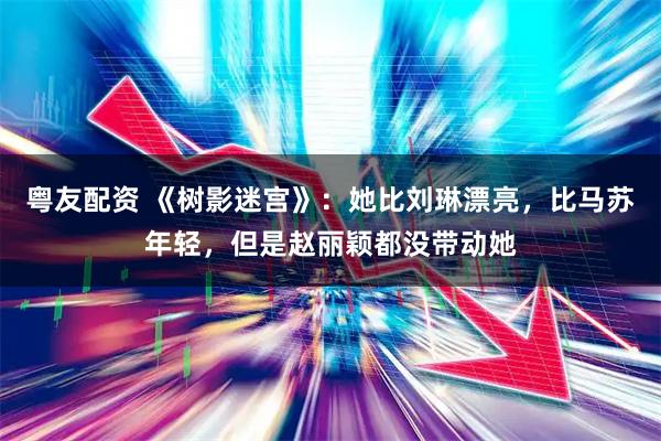 粤友配资 《树影迷宫》:她比刘琳漂亮,比马苏年轻,但是赵丽颖都没带动她